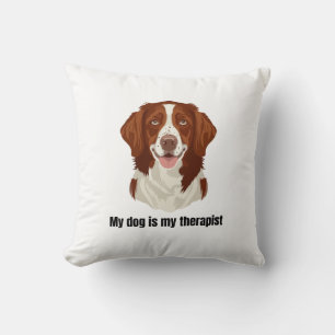 Brittany Spaniel Throw Pillow