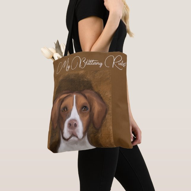 Brittany  Spaniel  Tote Bag (Close Up)