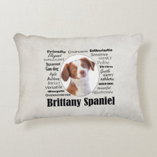 Brittany Spaniel Traits Accent Pillow