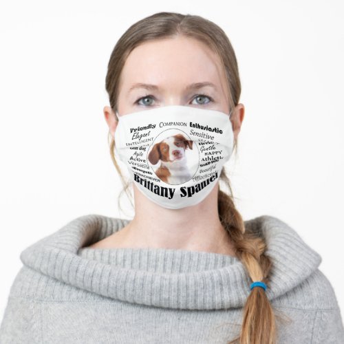 Brittany Spaniel Traits Adult Cloth Face Mask