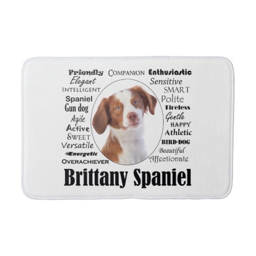 Brittany Spaniel Traits Bath Mat