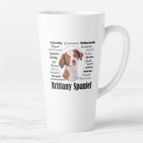 Brittany Spaniel Traits Latte Mug