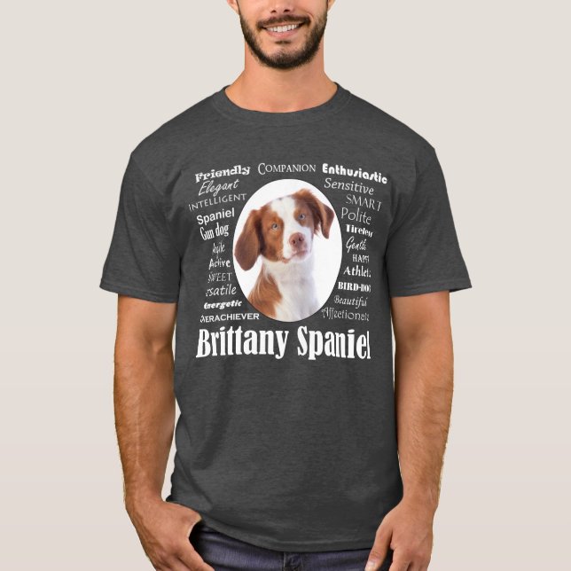 Brittany Spaniel Traits T-Shirt (Front)