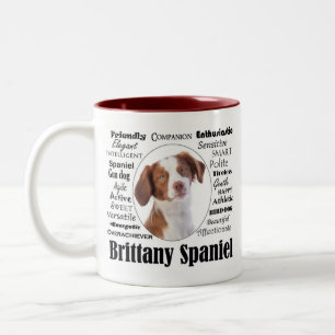 Brittany Spaniel Traits Two-Tone Coffee Mug