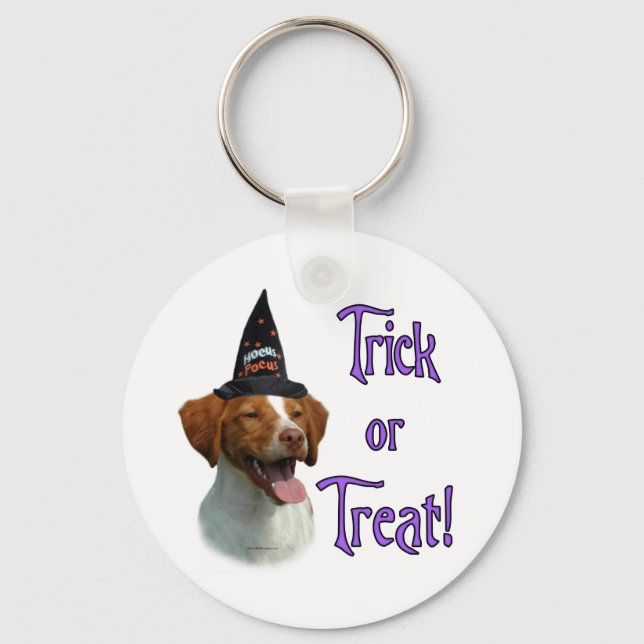 Brittany Spaniel Trick Keychain (Front)