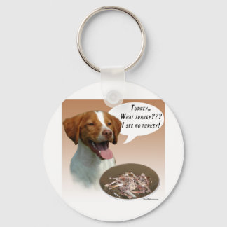Brittany Spaniel Turkey Keychain