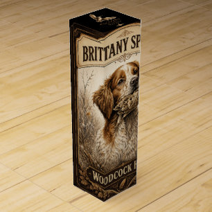 Brittany Spaniel & Woodcock Hunt Wine Box