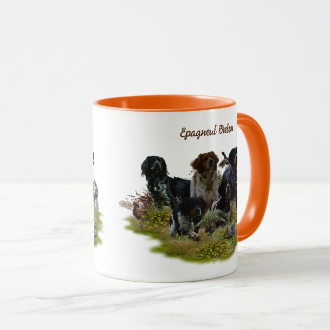 Brittany Spaniels,   Bird Hunting   Mug (Front Right)