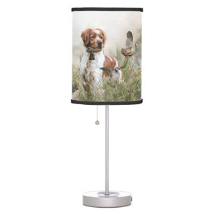 Brittany Spaniels Table Lamp
