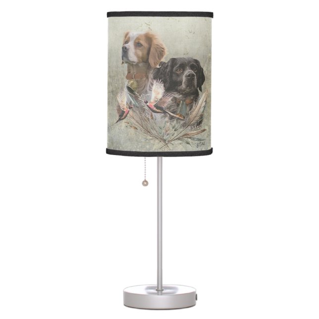 Brittany Spaniels Table Lamp (Right)