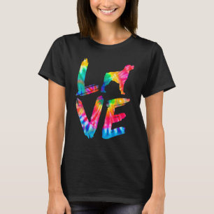 Brittany Tie Dye Love Dog Mom Dad T-Shirt