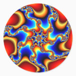 Brittle - Fractal Classic Round Sticker