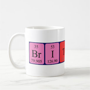 Brittney periodic table name mug