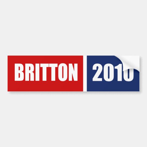 BRITTON 2010 BUMPER STICKER