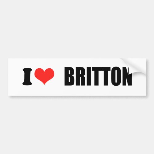 BRITTON 2010 BUMPER STICKER