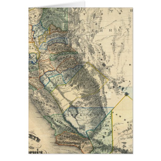 Britton and Rey's Map of California Cards (Front)