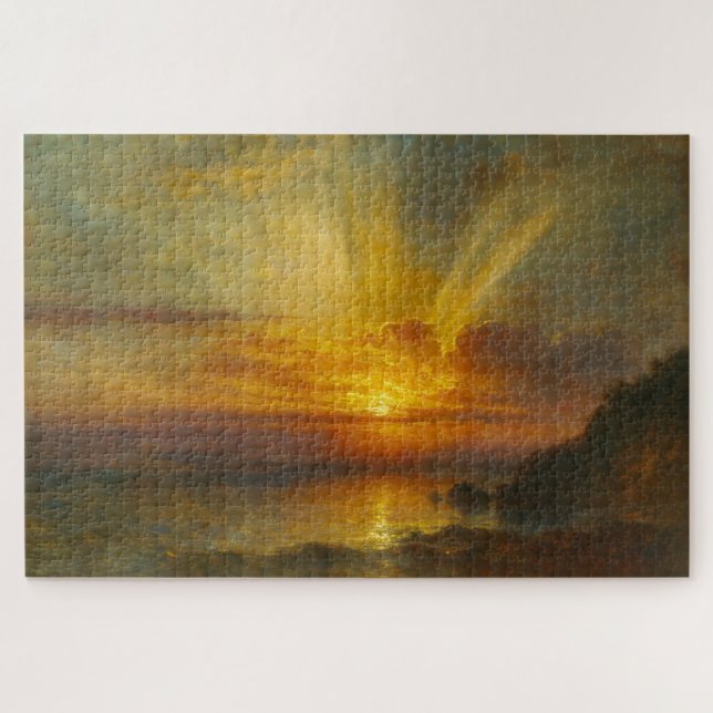 Brixham Sunrise Turner Style Coastal Jigsaw Puzzle (Horizontal)