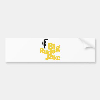 BRJ skanking man bumper sticker, white bg Bumper Sticker