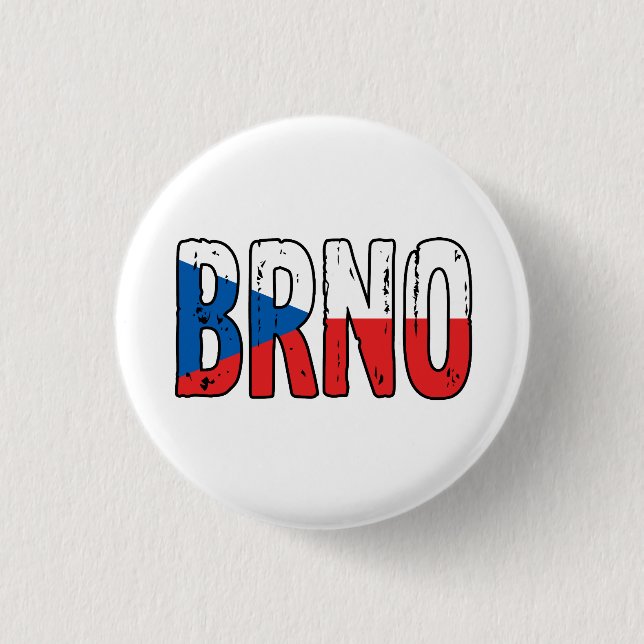 Brno Czech Republic Button (Front)