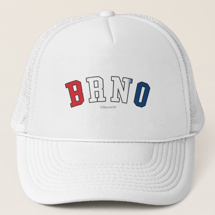 Brno in Czech Republic National Flag Colors Hat