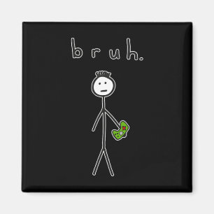 Bro Brah Cute Stick Figure For Video Game Gamer Lo Magnet
