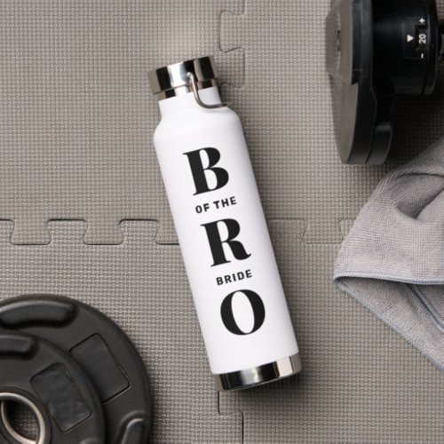 BRO  Brother of the Bride Wedding Gift  Water Bottle