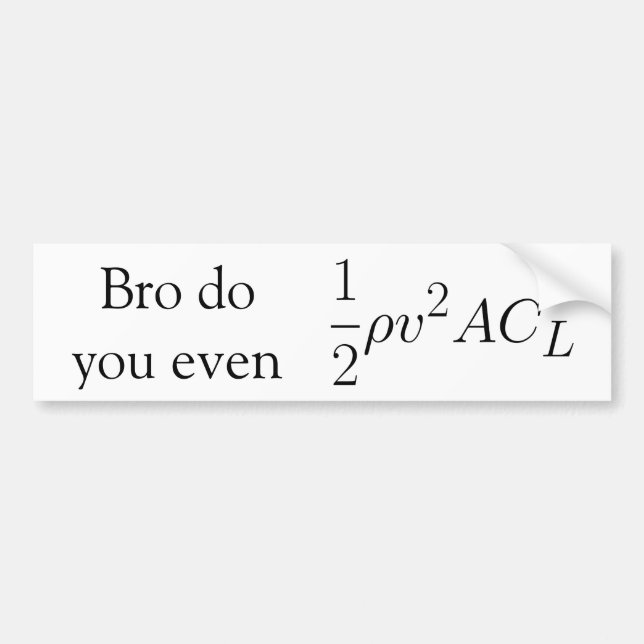 Bro do you even lift (force) bumper sticker (Front)