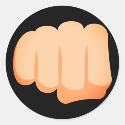 Bro Fist Emoji Classic Round Sticker