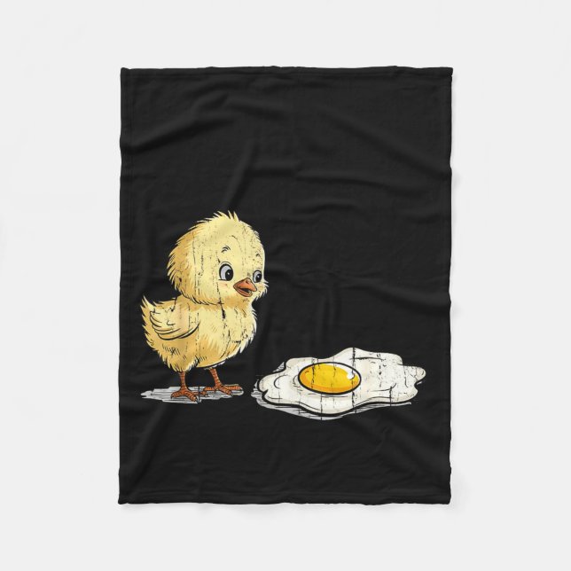 Bro Is That You, Funny Chick And Egg  Fleece Blanket (Front)