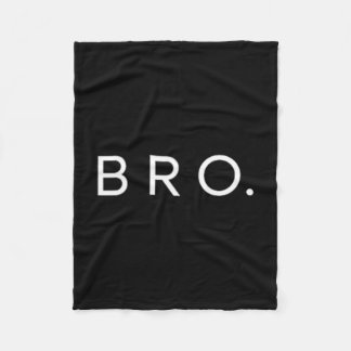 Bro Minimalist Lettering Brother Sibling Fleece Blanket