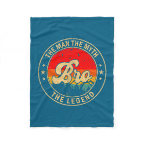 Bro Myth Legend Vintage Retro Artwork Fleece Blanket
