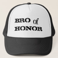 Bro of honor humor groomsman black hat