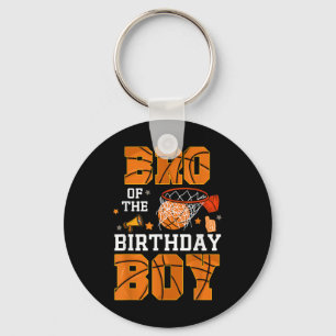 Bro Of The Birthday Boy Basketball B-day Decoratio Keychain