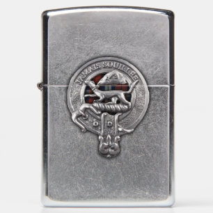 Bro Sant Malou Tartan & Crest Zippo Lighter