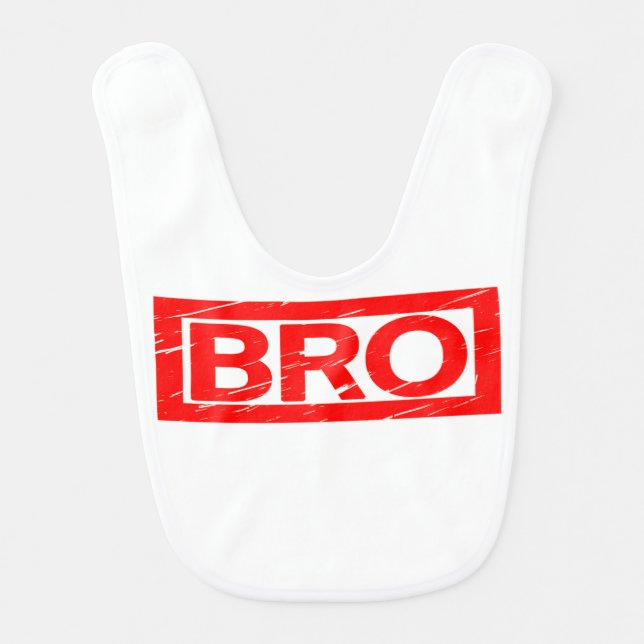 Bro Stamp Baby Bib (Front)