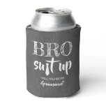 BRO Suit Up - Funny Groomsman Proposal Can Cooler