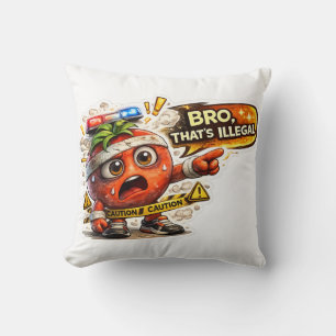 Bro That's Wild Funny Cartoon Meme T-Shirt Throw Pillow