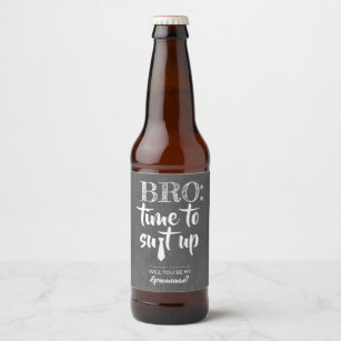 Groomsman Beer & Liquor Labels | Zazzle