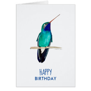 Broad-billed Hummingbird Birthday Cards