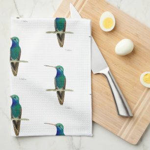 Broad-billed Hummingbird On A Branch Kitchen Towel