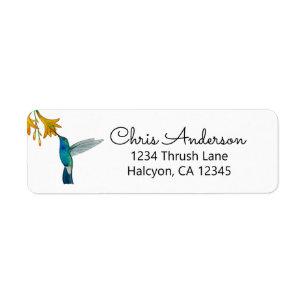 Broad-billed Hummingbird return address Label