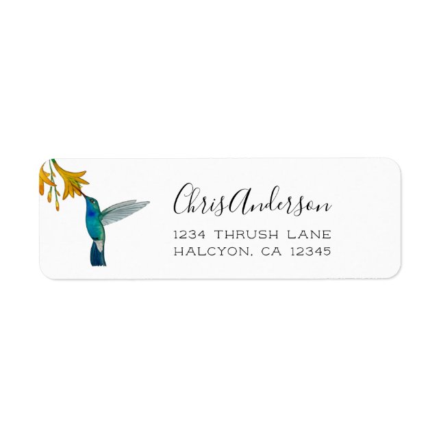 Broad-billed Hummingbird return address Label (Front)