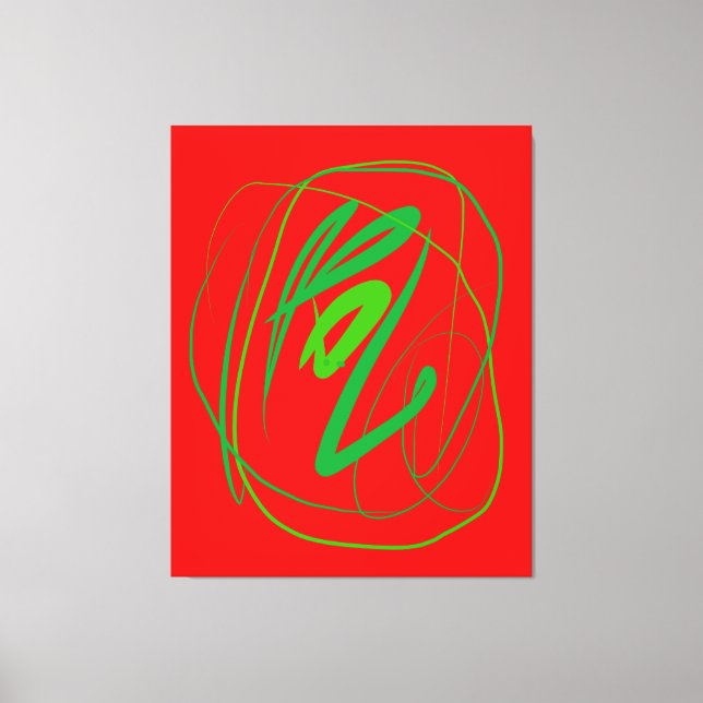 Broad gesture Stretched Canvas Print (Front)