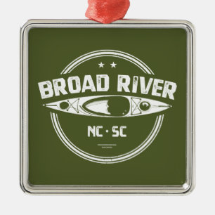 Broad River North Carolina South Carolina Kayaking Metal Ornament