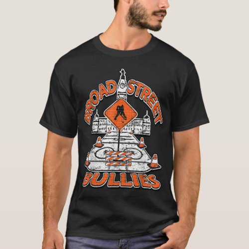 Broad Street Bullies Philadelphia Orange and Black T_Shirt