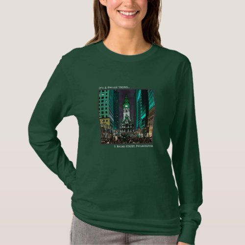 Broad Street Philadelphia Long Sleeved T_Shirt