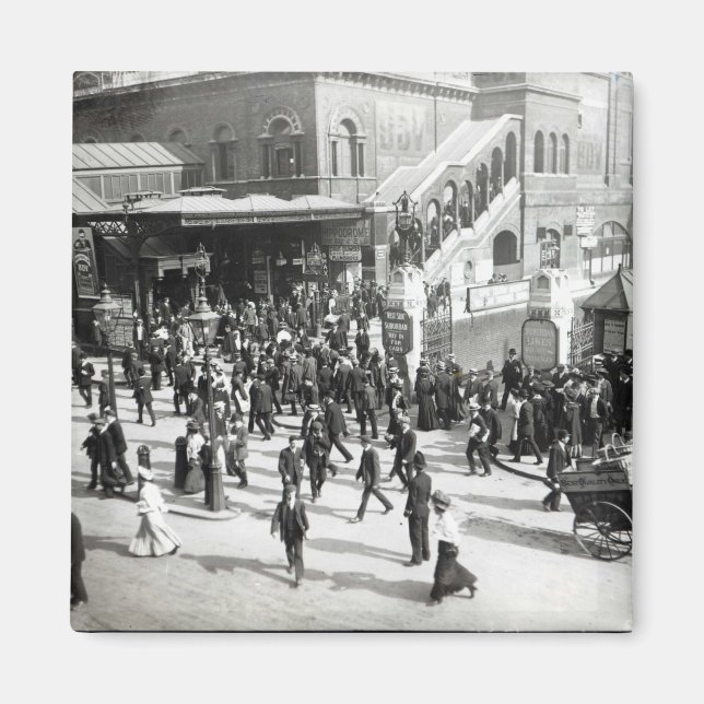 Broad Street Railway Station, London, c.1890 Magnet (Front)