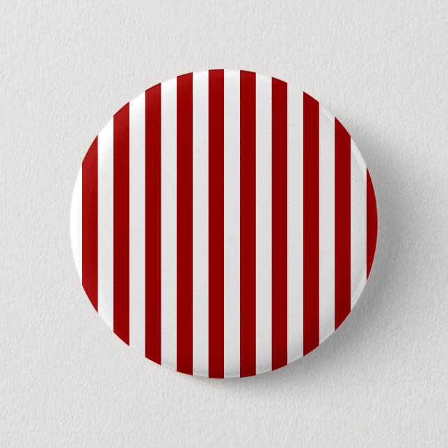 Broad Stripes - White and Dark Candy Apple Red Button (Front)