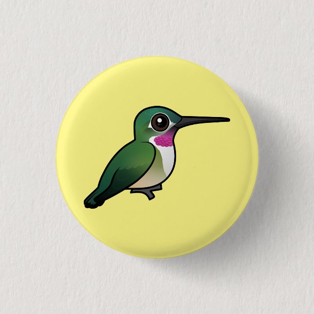 Broad-tailed Hummingbird Pinback Button (Front)
