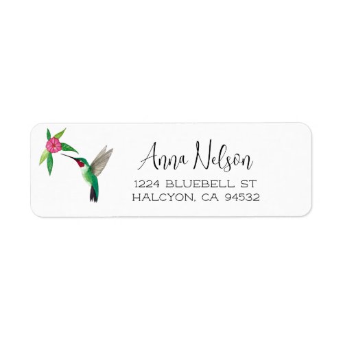 Broad_tailed Hummingbird Return Address Label